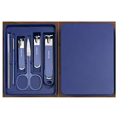 In Stock Anti-Splash Nail Clipper 6-Piece Set Ear Pick Nail Care Manicure Household Kit Multi-Color Customized Printing Nail Scissors - 8