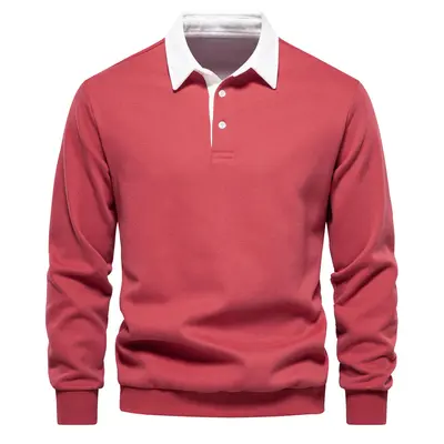 2024 neue Herbst-Poloshirt mit langen Ärmeln Trend europäische Größe Export Herren-Sweatshirt hochwertig Freizeit vielseitig Herren - 10