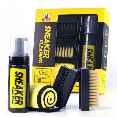 Biaoqi White Sneaker Cleaning Kit No-Wash Sneaker Dry Cleaning Spray Foam Mousse Shoe Cleaning Magic Tool - 7