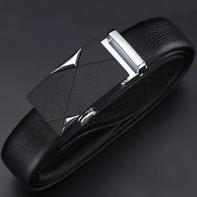Herrengürtel aus echtem Leder mit edlem Design, Business-Stil, Vollnarbenleder und Legierungsschnalle, Dropshipping