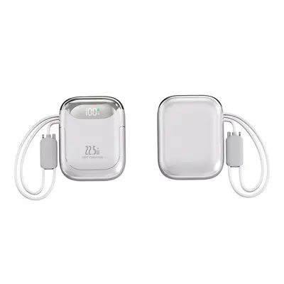 Schnelllade-3C-zertifizierte Powerbank, flugzeugtauglich, 10000 mAh großes Fassungsvermögen, Powerbank mit integriertem Kabel, mobile Stromversorgung - 8