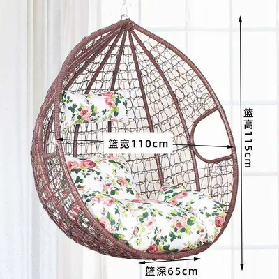 Rattan Hanging Basket Swing Chair for Balcony and Garden