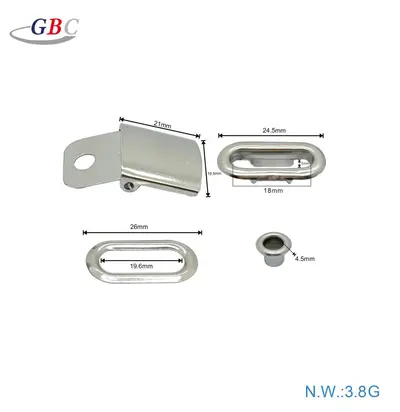 Stainless Steel Oval Eyelet 4-Piece Baseball Cap/Duck Bill Cap Adjustment Buckle Wholesale - 7