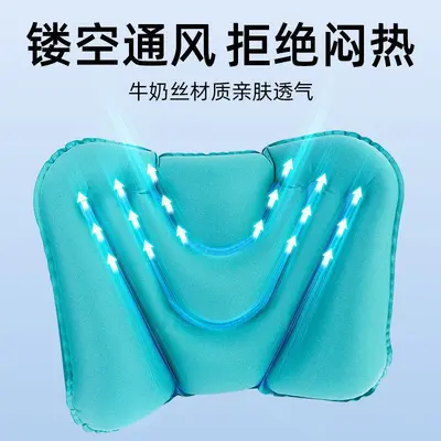 Inflatable Lumbar Support Pillow Portable Foldable - 2