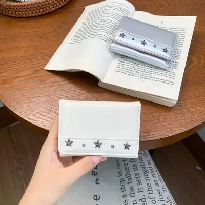 Women's Short Zipper Card Holder Wallet with Coin Pocket - 5
