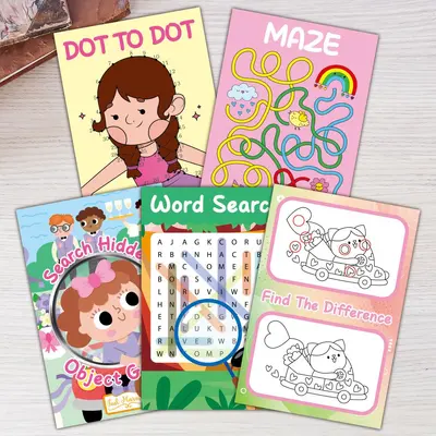 Lernaktivitätsbuch-Set für Kinder, 4-6 Jahre