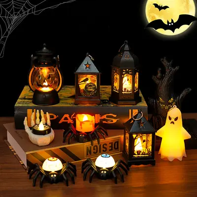 Halloween Handheld Pumpkin LED Candle Lantern, Party Decoration