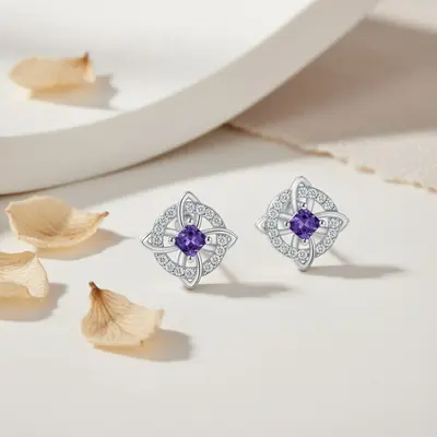 Grenzüberschreitende S925-Sterlingsilber-Keltische Knoten-Ohrstecker für Frauen, modische hochwertige Ohrringe mit Zirkonia, einzigartige persönliche Ohrringkollektion