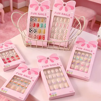 Kinder-Steckfingernägel, 24 Stück, Spielzeug-Nagelset