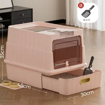 Enclosed Cat Litter Box with Drawer Extra Large Deodorizing - 9