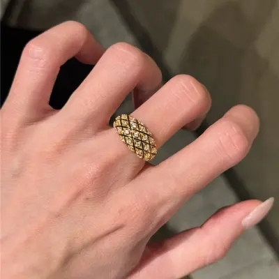 Vintage-Goldring mit Kleeblattmuster, verstellbar - 5