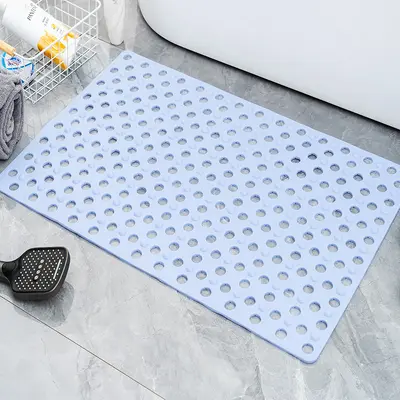 Kare Kaymaz Banyo Matı Duş Matı Kayma Önleyici Çevre Dostu Ev Duş Odası Vantuzlu Zemin Matı Banyo Masaj Ayak Matı - 9