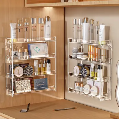 Wall-Mounted Cosmetics Storage Box Multi-Layer