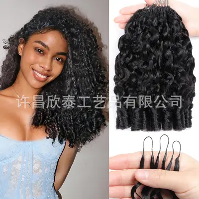 Feather Crochet Hair Extensions, Burmese Curly, zum Häkeln