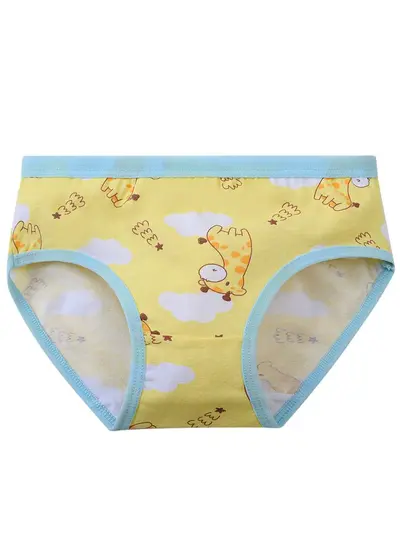 Girls' Triangle Underwear 100% Cotton Floral Print