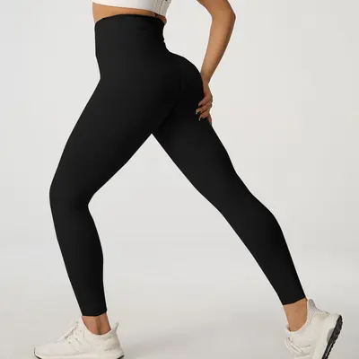 Sınır ötesi sonbahar ve kış şeftali rengi kalça toparlayıcı yoga pantolonu spor bisiklet pantolonu çabuk kuruyan fitness yoga kıyafeti yüksek belli dar kesim fitness pantolonu - 7