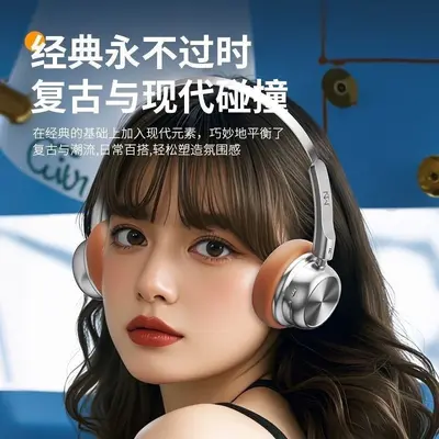 Retro vintage bluetooth headphone wireless high-quality audio