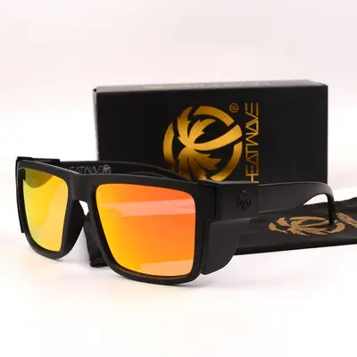 Heat Wave Cross-Border Hot-Selling Cycling Square Polarized Men's and Women's True Film Outdoor Sports Sunglasses with Side Shields