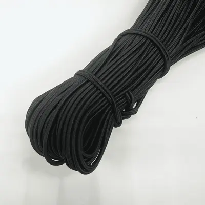 Yuvarlak Lateks Elastik İp, 0,8mm-15mm, Siyah ve Beyaz - 5