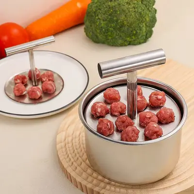 Edelstahl-Fleischbällchenformer für Haushalt, für Fleisch- und Fischbällchen