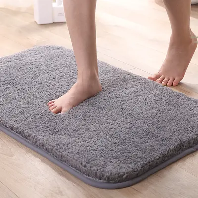 Sınır ötesi yüksek peluş kalınlaştırılmış paspas halı basit mutfak banyo paspası banyo kaymaz paspas emici ayak paspası