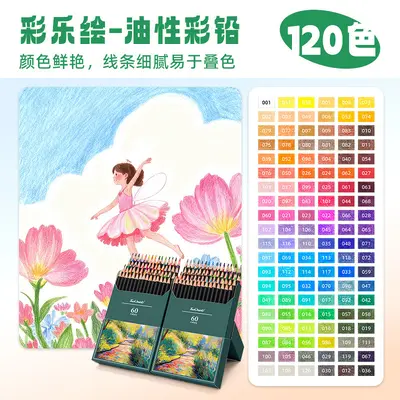 Touchmark彩铅72色套装水溶性油性不易断铅美术绘画原木彩铅套装 - 11