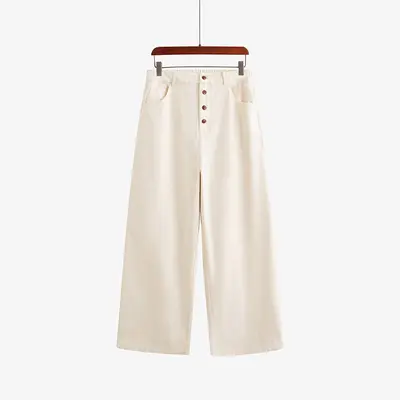 Plus Size Women's High Waist Wide Leg Pants, NK1620 - 8