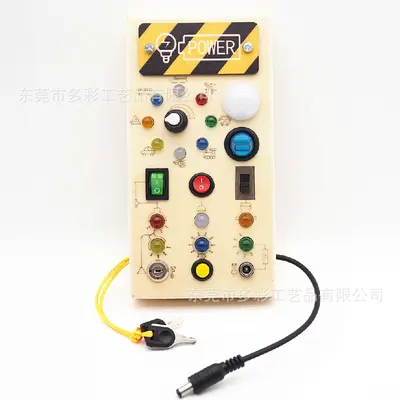 Ahşap LED Işıklı Meşgul Tahta Çocuk Erken Eğitim Oyuncağı - 12