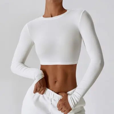 Women's long-sleeve quick-dry breathable sports top - 8