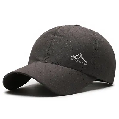 Sommer-Schnelltrocknende Baseballkappe mit Bergspitzen-Druck, perforierte Spitzkappe für Outdoor-Sport und Freizeit-Sonnenhut, Cross-Border-Livestream - 7