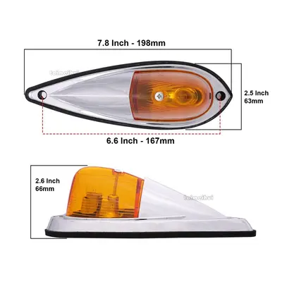 Sarı LED çatı uyarı lambası, kamyon, SUV ve römork için - 3