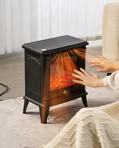 3D Artificial Flame Fireplace Electric Heater, Energy Saving - 7