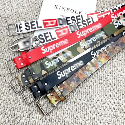 SUP Taillengürtel mit Schnallenverschluss Buchstaben Student Trend Ledergürtel Herren neu Graffiti Mode Jeansgürtel Freizeit Universalgürtel Damen - 1