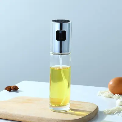 Grenzüberschreitender Großhandel Drucksprüh-Ölkanne 100ml Haushalt Speiseöl Sprühflasche Ölmengen-Kontrolle versiegelte Glasflasche - 7