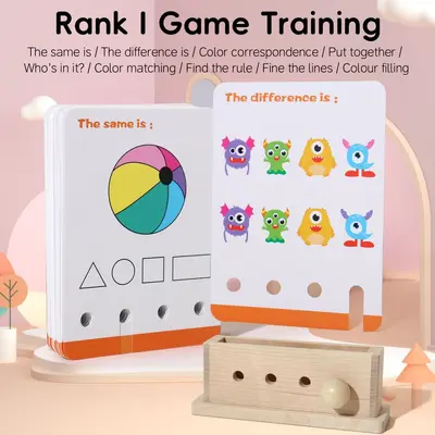 Wooden Children's Logic Game, Geometric Shape and Color Learning Toy - 9