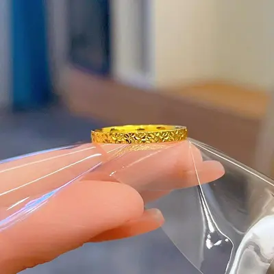 Luxus Funkeln Eisstern Ring, Wasserwellenmuster, handgefertigt - 3
