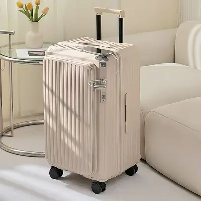 Front-Opening Luggage 2025 New Model Expandable Multifunctional Trolley Case 20 Inch Carry-On Password Lock Unisex - 10