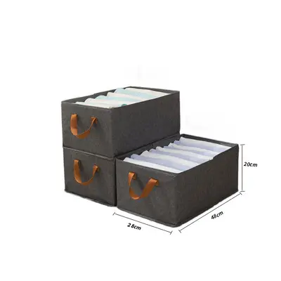Kleidungsaufbewahrungsbox aus Stoff, faltbar, großes Fassungsvermögen - 7