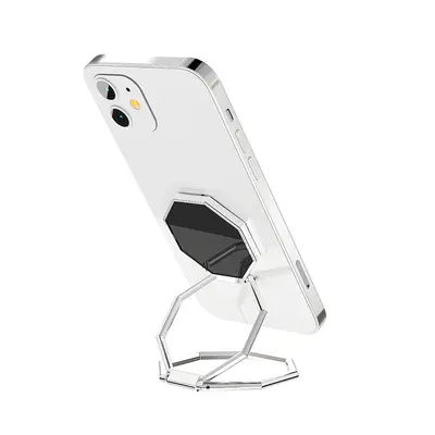 Foldable Multi-Angle Metal Ring Phone Stand with Magnetic Car Mount - 7