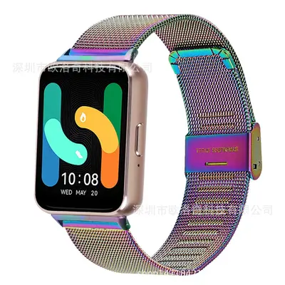 Milanese Mesh Strap for Samsung Galaxy Fit3, SM-R390, Stainless Steel Buckle - 11