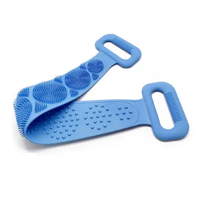 Sırt ovma için silikon banyo havlusu, sırt ovma için uzun şerit banyo aleti, erkekler ve kadınlar için güçlü çift taraflı peeling havlusu. - 6