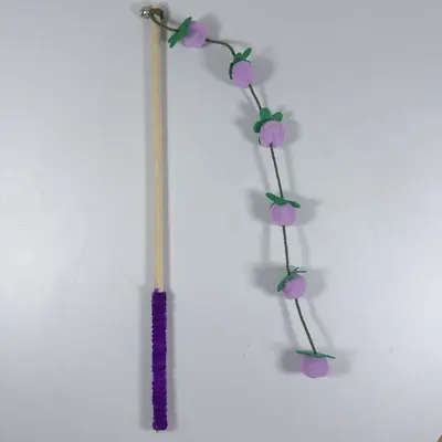 İnteraktif Kedi Oyuncağı Seti, Çanlı Peluş Şerit Kedi Çubuğu - 11