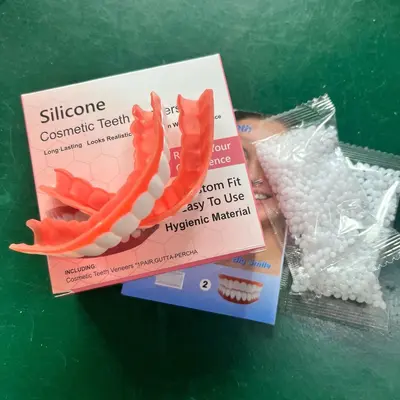 Realistisches Zahnkaschierungsset, Q-6 mit 20 g Zahnkleber - 4