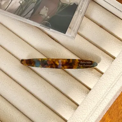 Minimalist Acetate Side Hair Clip, Korean Style - 11