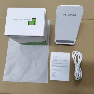 Foldable Q740 Wireless Charger, 15W, Desktop Phone Stand, Dual Coil - 7