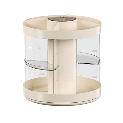 Rotating cosmetics storage box, desktop organizer, transparent - 6