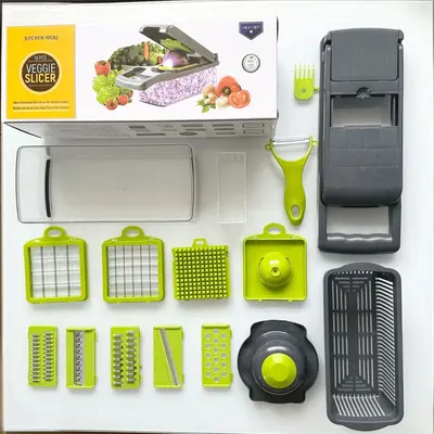 16-in-1 Vegetable Chopper Set with Shredder and Grater - 7