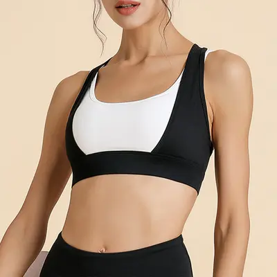 Women's Three-Piece Yoga Set Bra Top and Leggings Shockproof Butt-Lifting - 9
