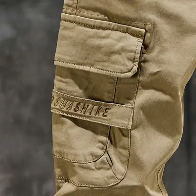 Men's Retro Hong Kong Style Cargo Pants Loose Harem Trousers