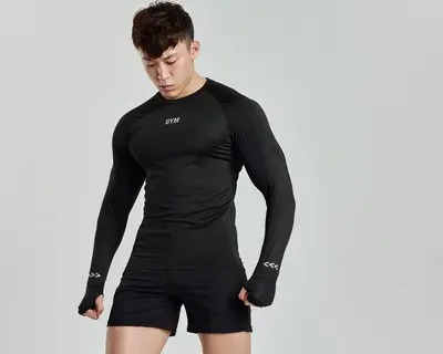 GYMBULL Herren-Trainingstights, hohe Elastizität, eng geschnitten, schnelltrocknend - 11
